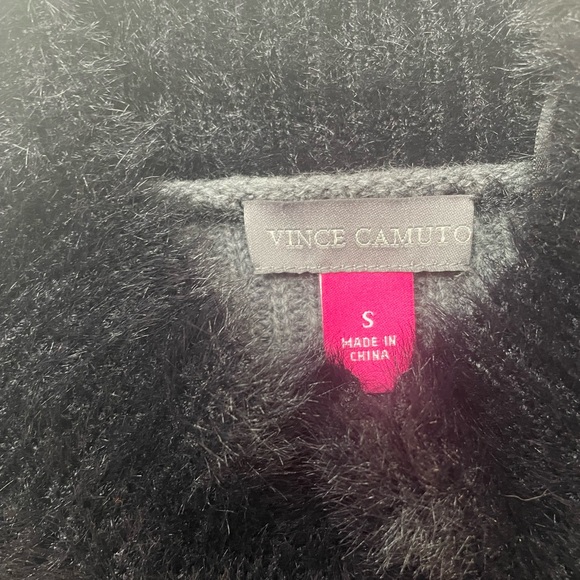 Vince Camuto Black and Gray Cowl Neck Sweater - Picture 2 of 9